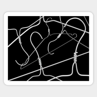 No Wire Hangers (Black and White) Sticker